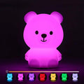 Veilleuse en silicone sur batterie, jeu de couleurs