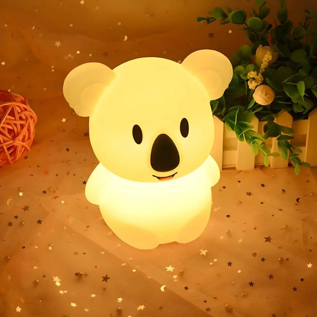 Veilleuse koala en silicone doux, couleur de lumière évolutive
