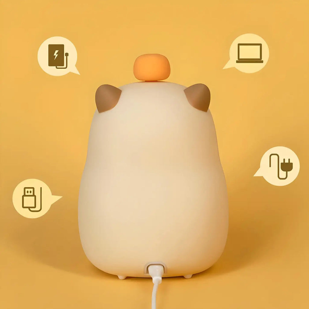 Veilleuse animal compacte et rechargeable, luminosité réglable