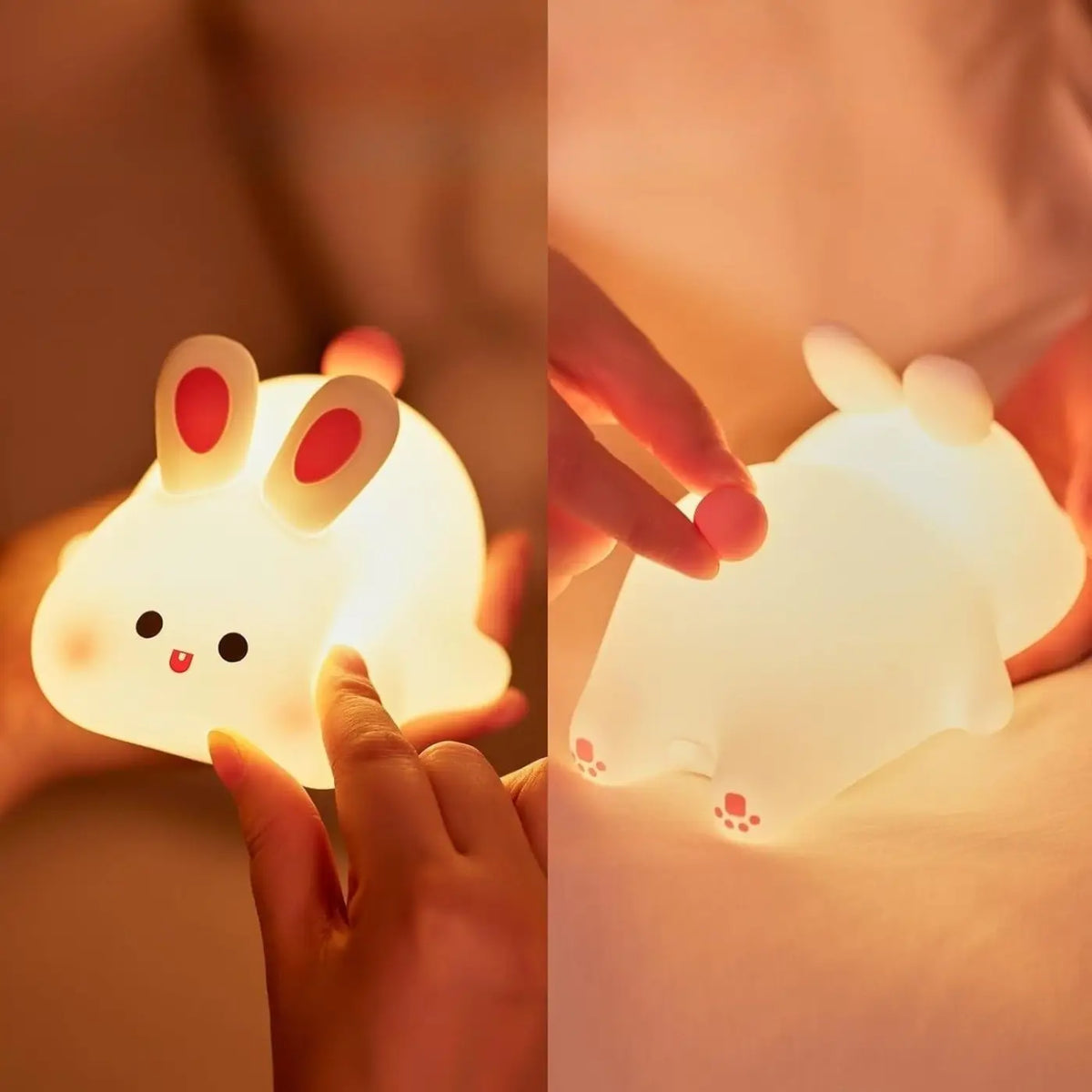 Veilleuse petit lapin aux lignes épurées, intensité réglable