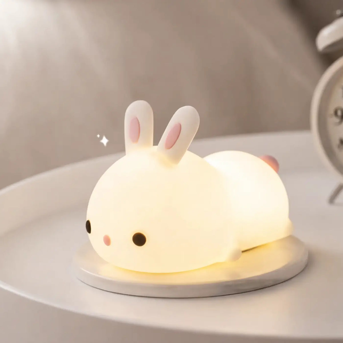 Veilleuse lapin souple pour un coin cocooning
