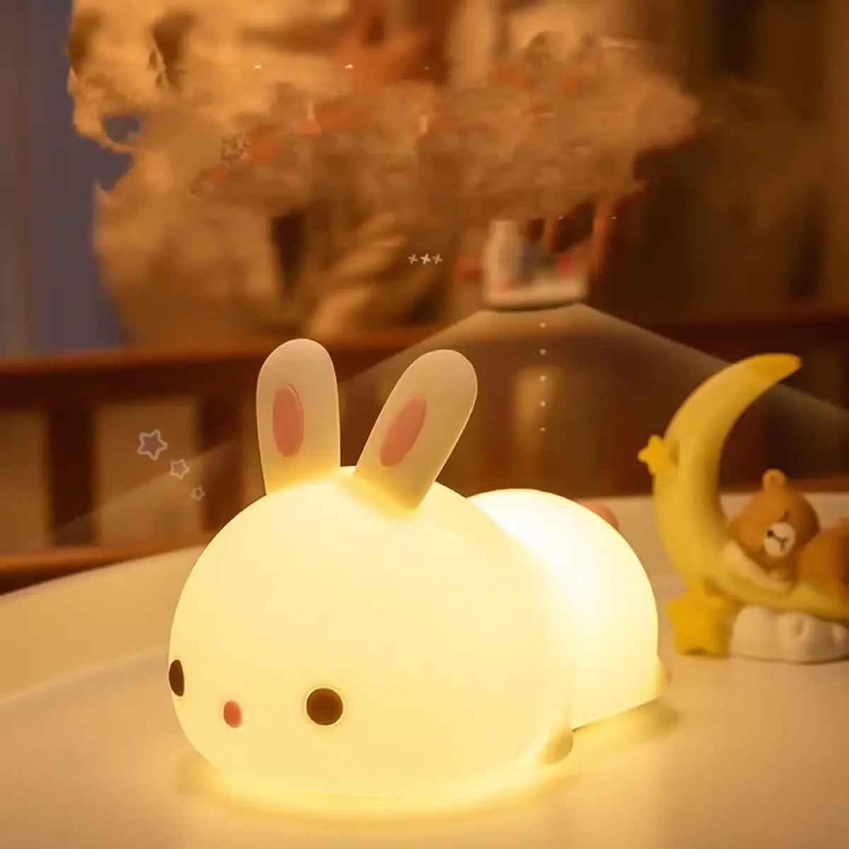 Veilleuse lapin souple pour un coin cocooning