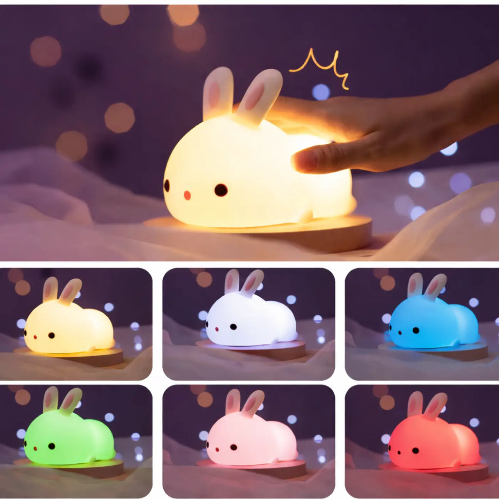 Veilleuse lapin souple pour un coin cocooning