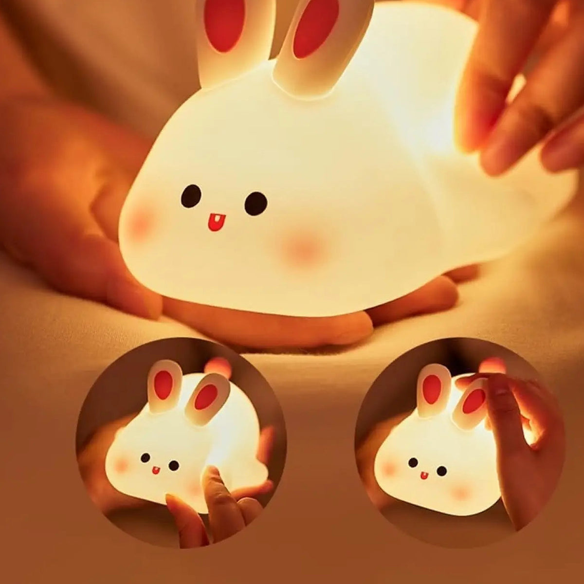 Veilleuse petit lapin aux lignes épurées, intensité réglable