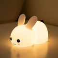 Veilleuse lapin en silicone, blanc chaud ou sept couleurs