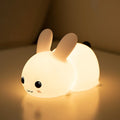 Veilleuse lapin en silicone, blanc chaud ou sept couleurs