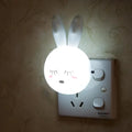 Veilleuse petit lapin, coloris blanc, bleu ou rose, blanc