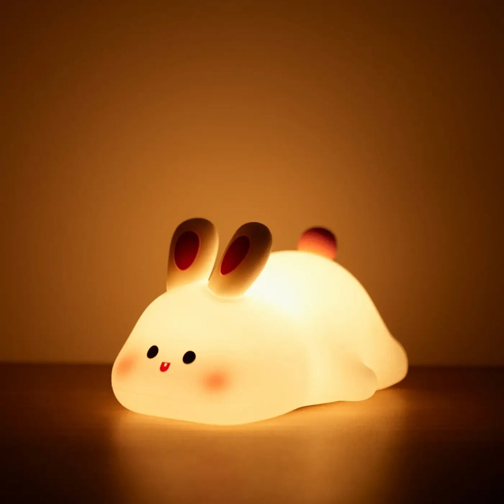 Veilleuse animal en silicone souple, lapin, mouton ou panda