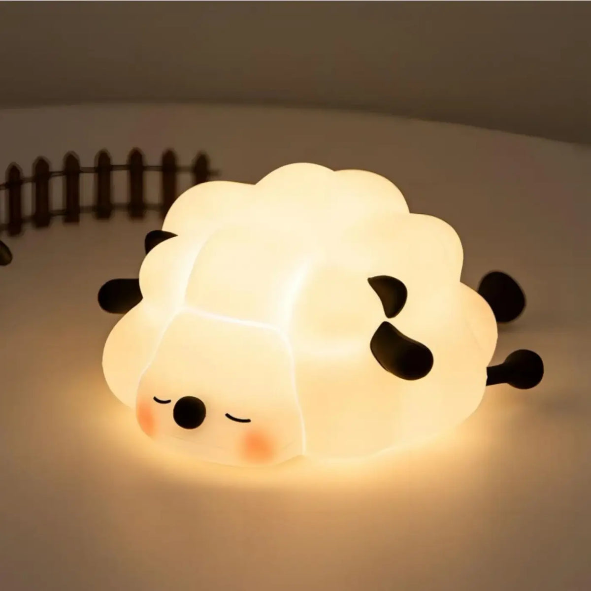 Veilleuse animal en silicone souple, lapin, mouton ou panda