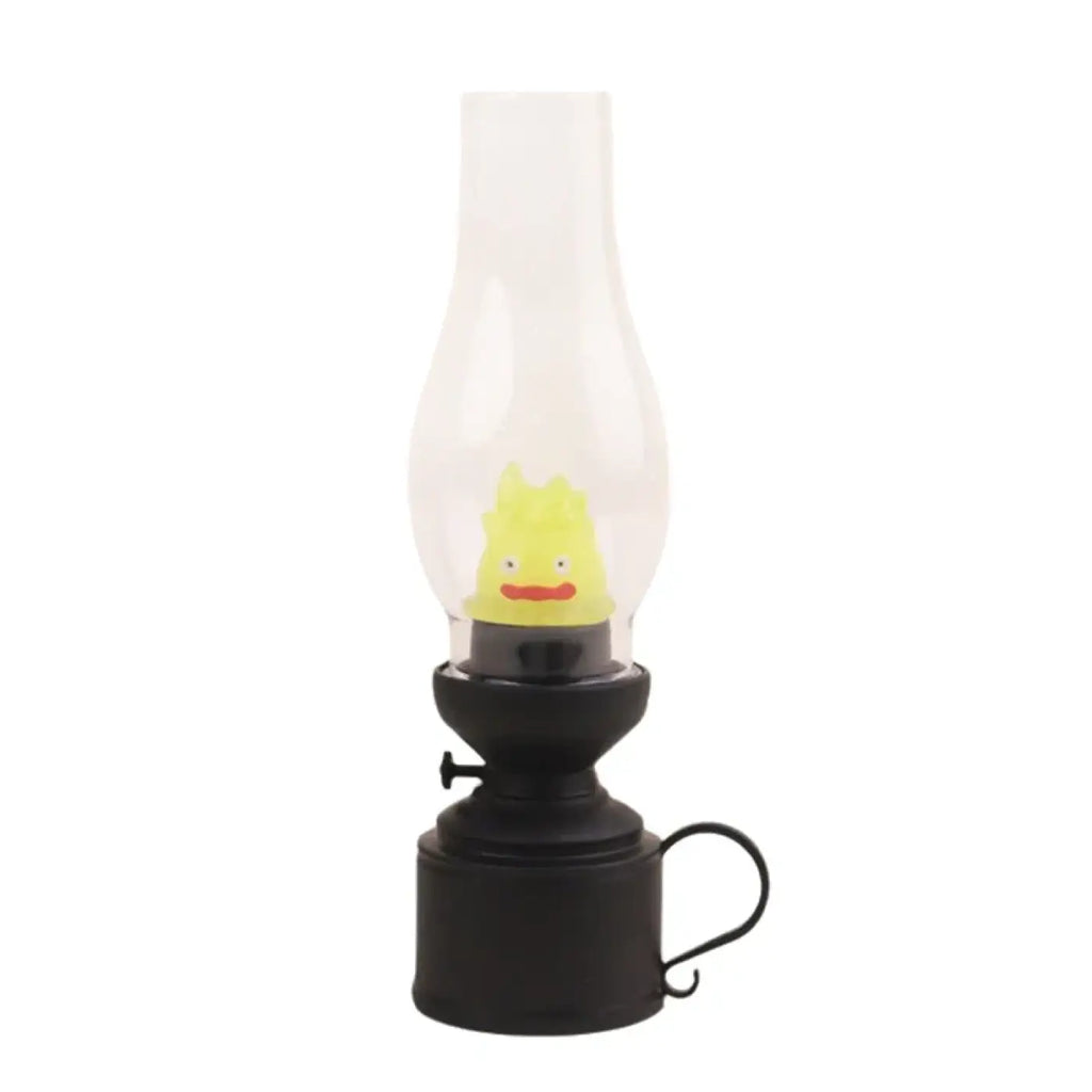 Veilleuse effet flamme façon lampe à pétrole, jaune ou rouge