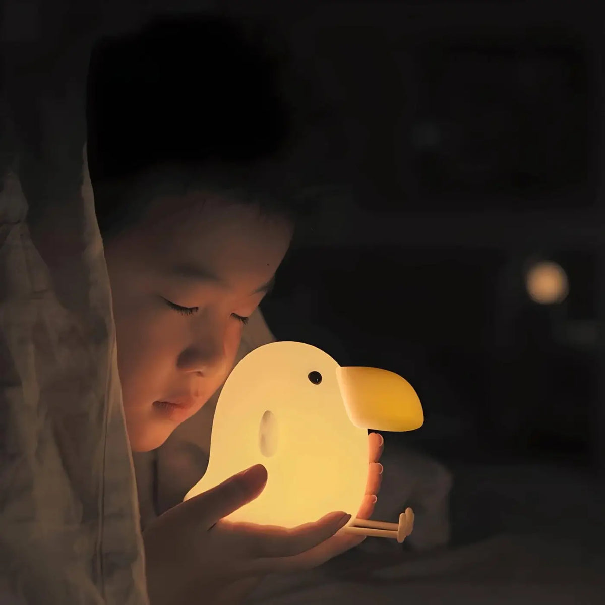 Veilleuse aux formes naturelles, lumière ajustable, autonome