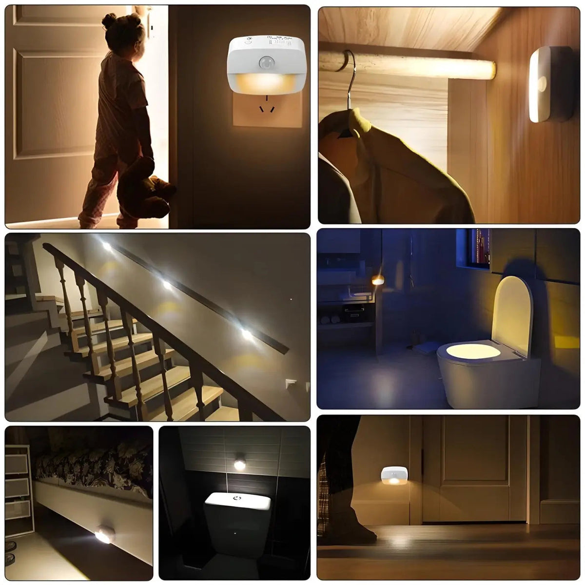 Veilleuse compacte pour couloir, lumière douce la nuit