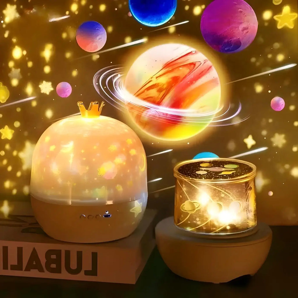 Veilleuse projecteur ciel étoilé et univers marin, en ABS