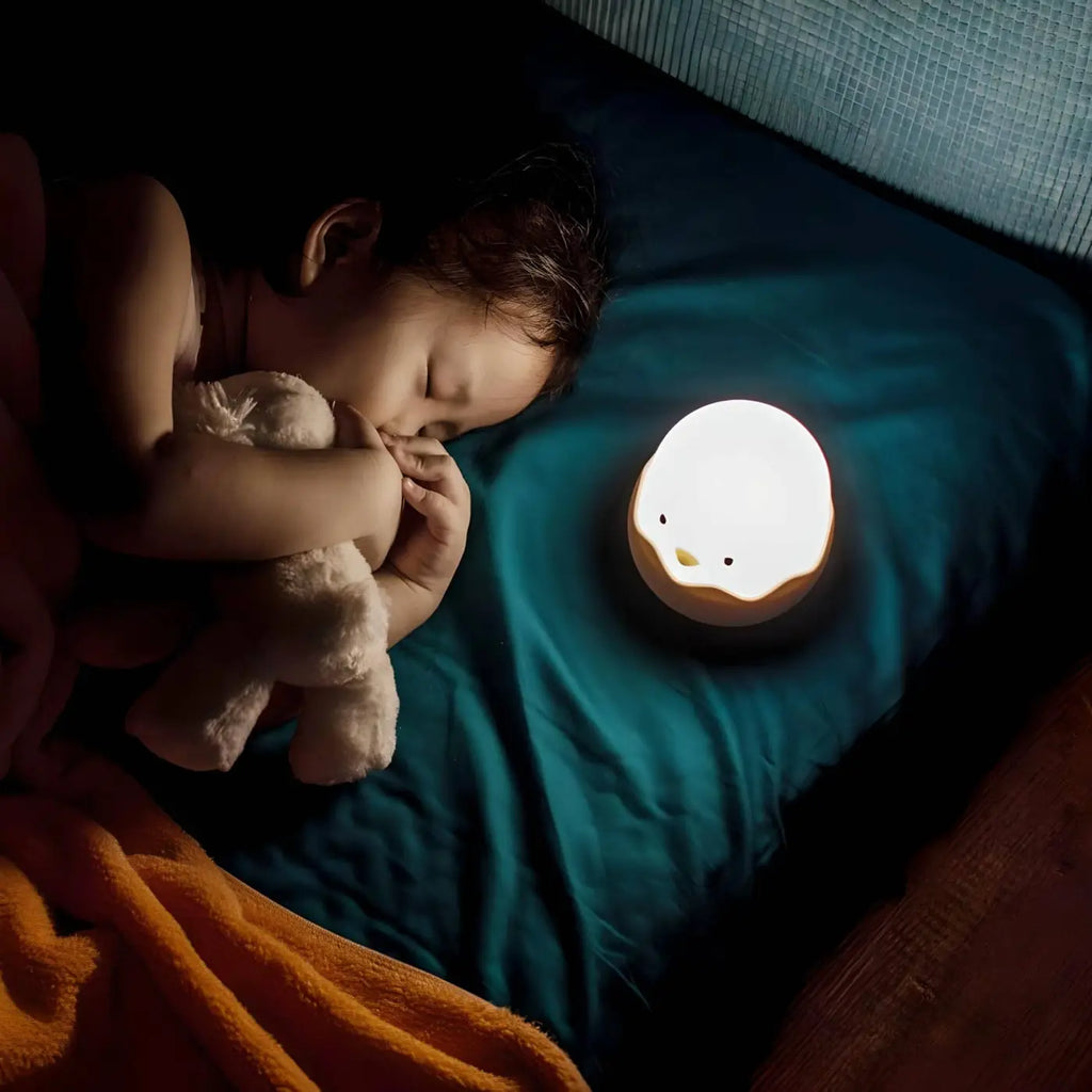 Veilleuse œuf de poule, luminosité ajustable, recharge USB