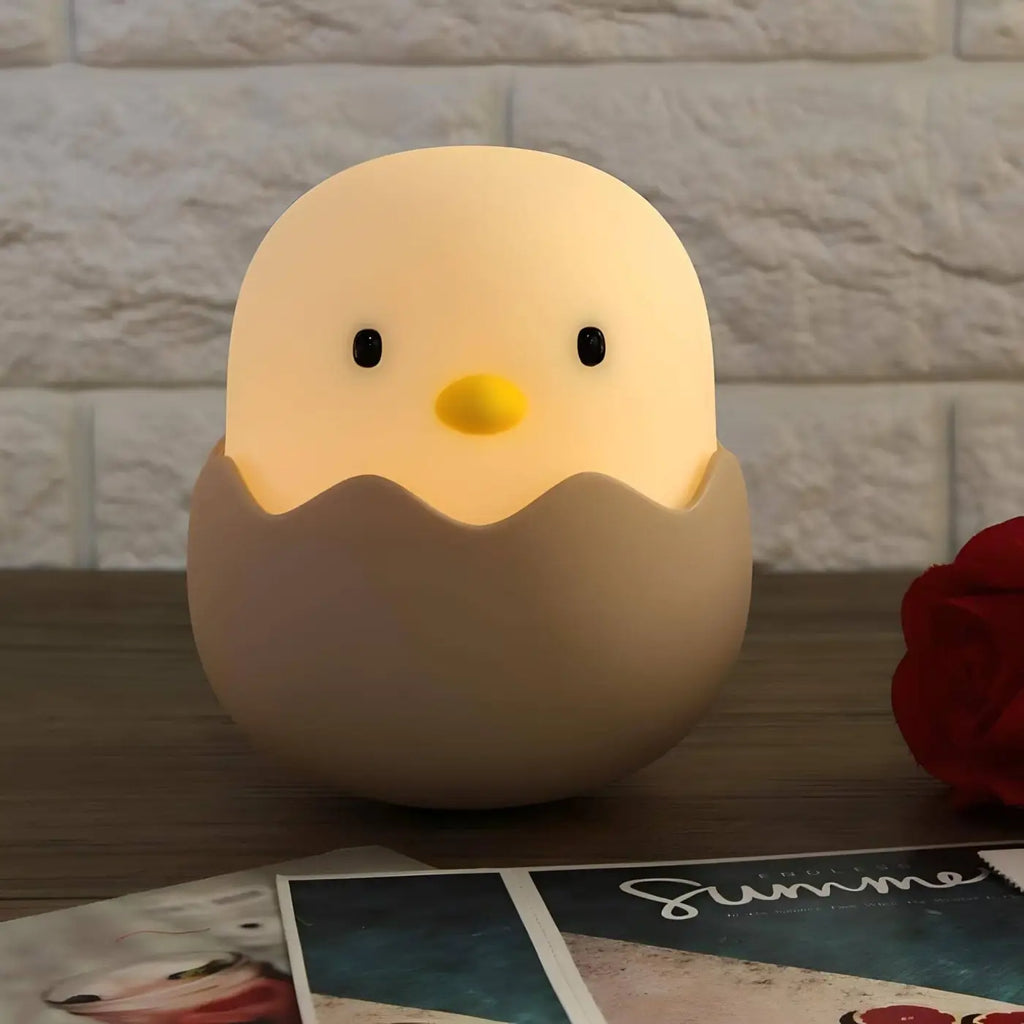 Veilleuse œuf de poule, luminosité ajustable, recharge USB