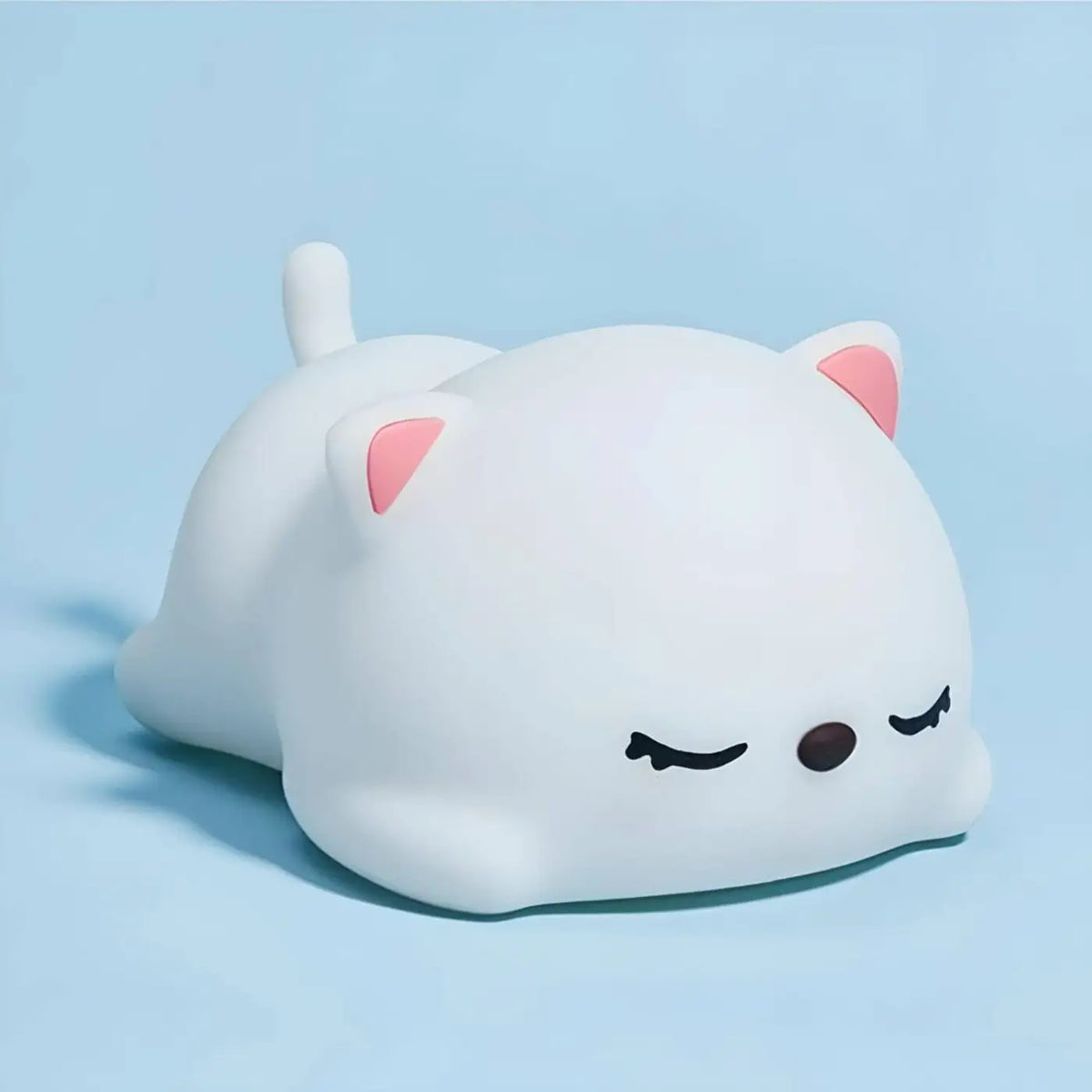 Veilleuse chaton en silicone souple pour chambre d'enfant