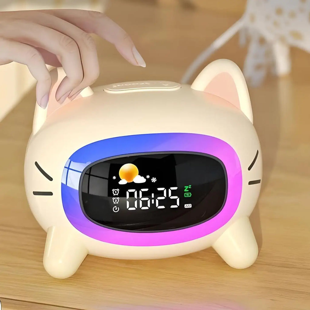 Veilleuse petit chat en silicone, jeu de couleurs