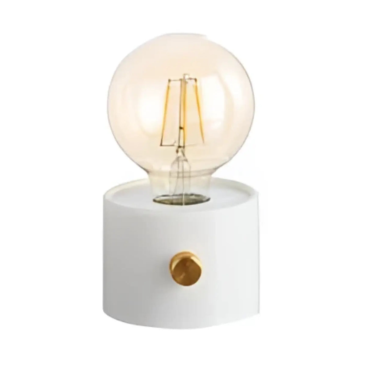 Veilleuse à ampoule apparente, vert, noir ou blanc, blanc