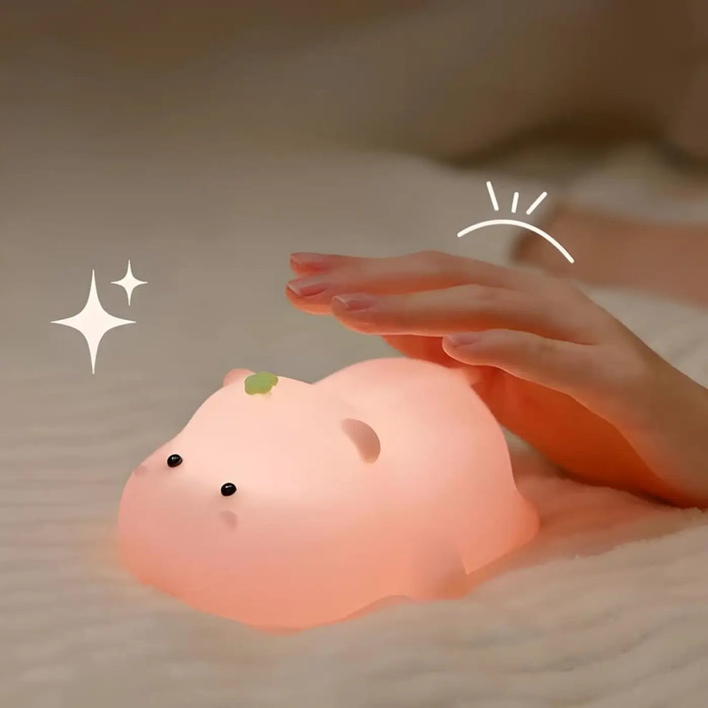 Veilleuse en silicone souple aux formes arrondies, chambre d'enfant