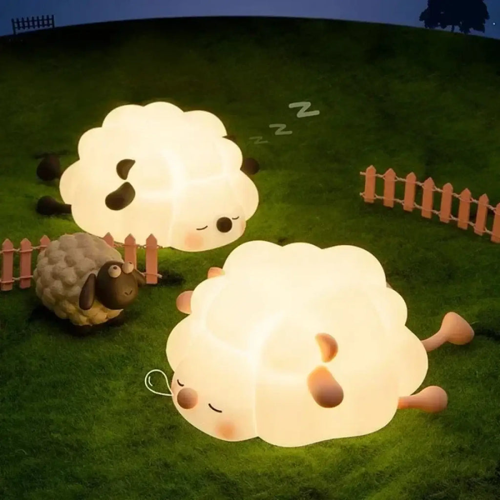 Veilleuse animal pour chambre d'enfant, lapin, mouton ou panda