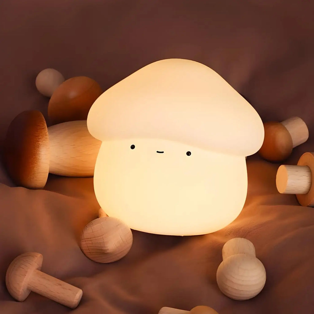 Veilleuse champignon rechargeable, luminosité réglable