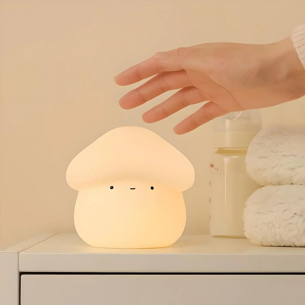 Veilleuse champignon rechargeable, luminosité réglable