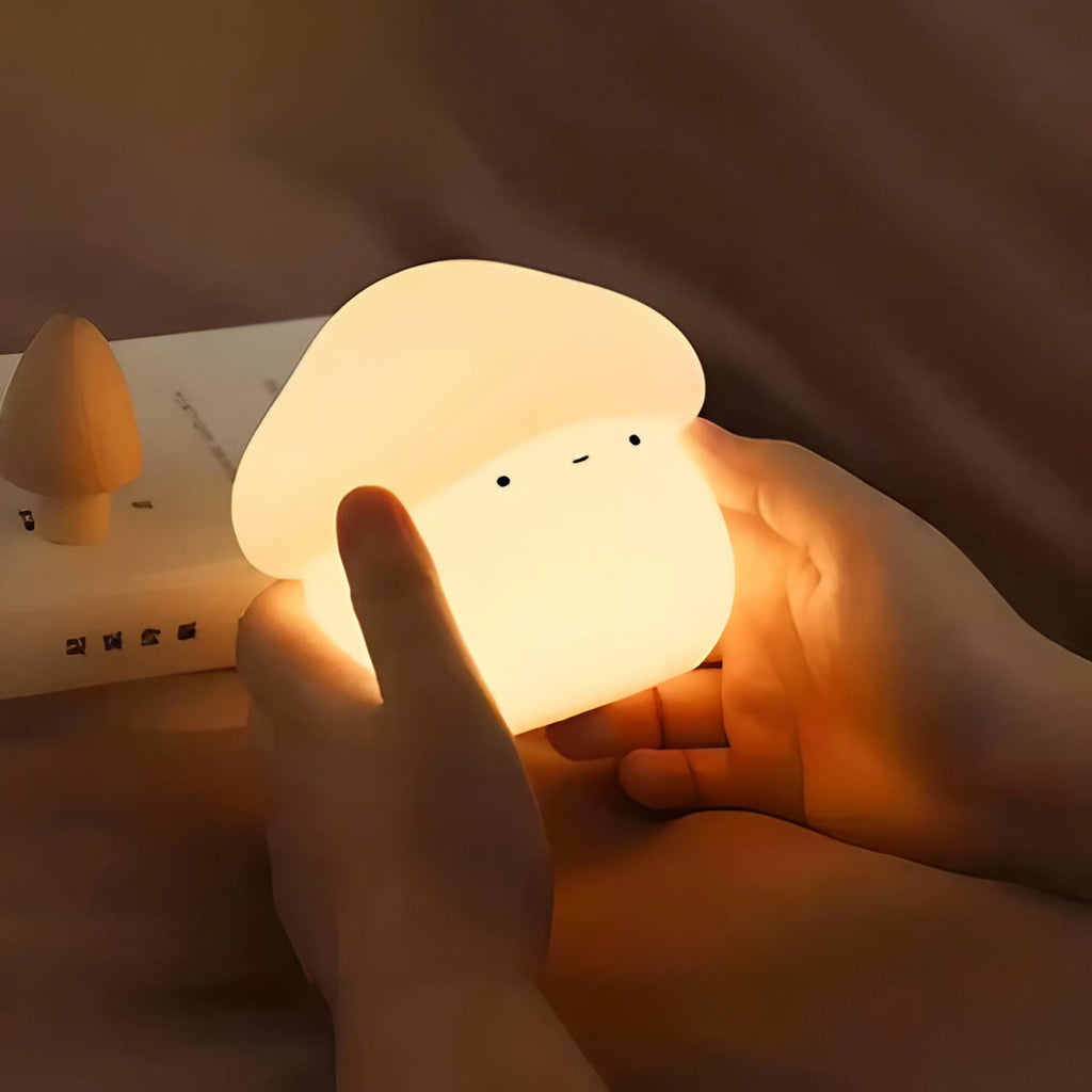 Veilleuse champignon rechargeable, luminosité réglable