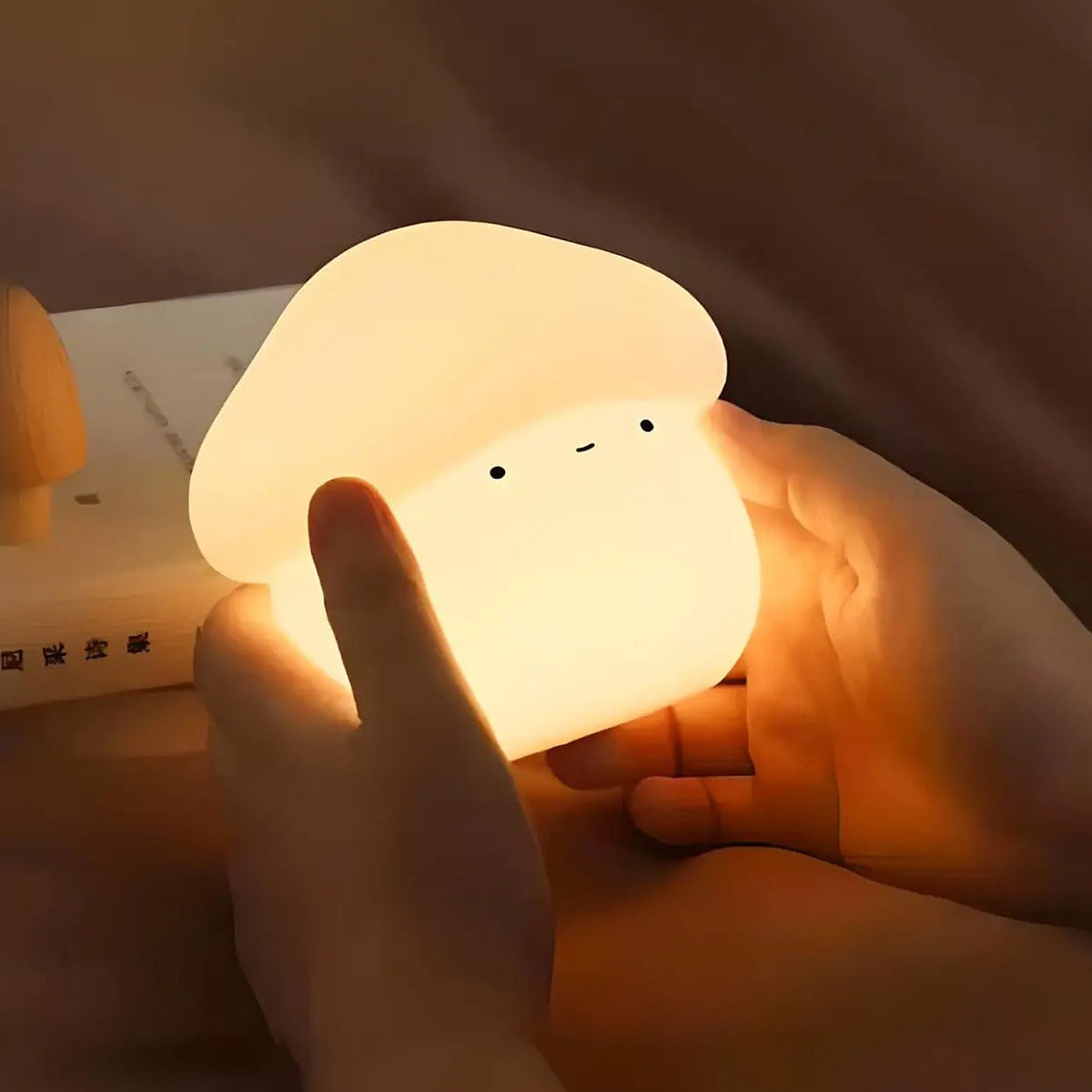 Veilleuse champignon rechargeable, luminosité réglable