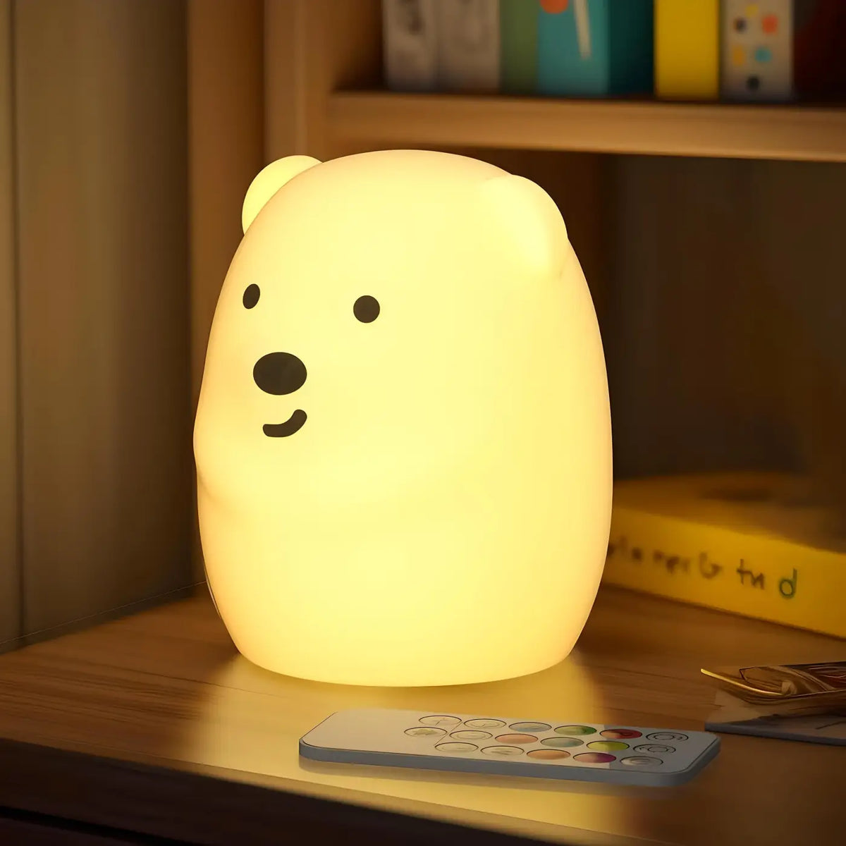 Veilleuse enfant en silicone doux, lumière de plusieurs couleurs
