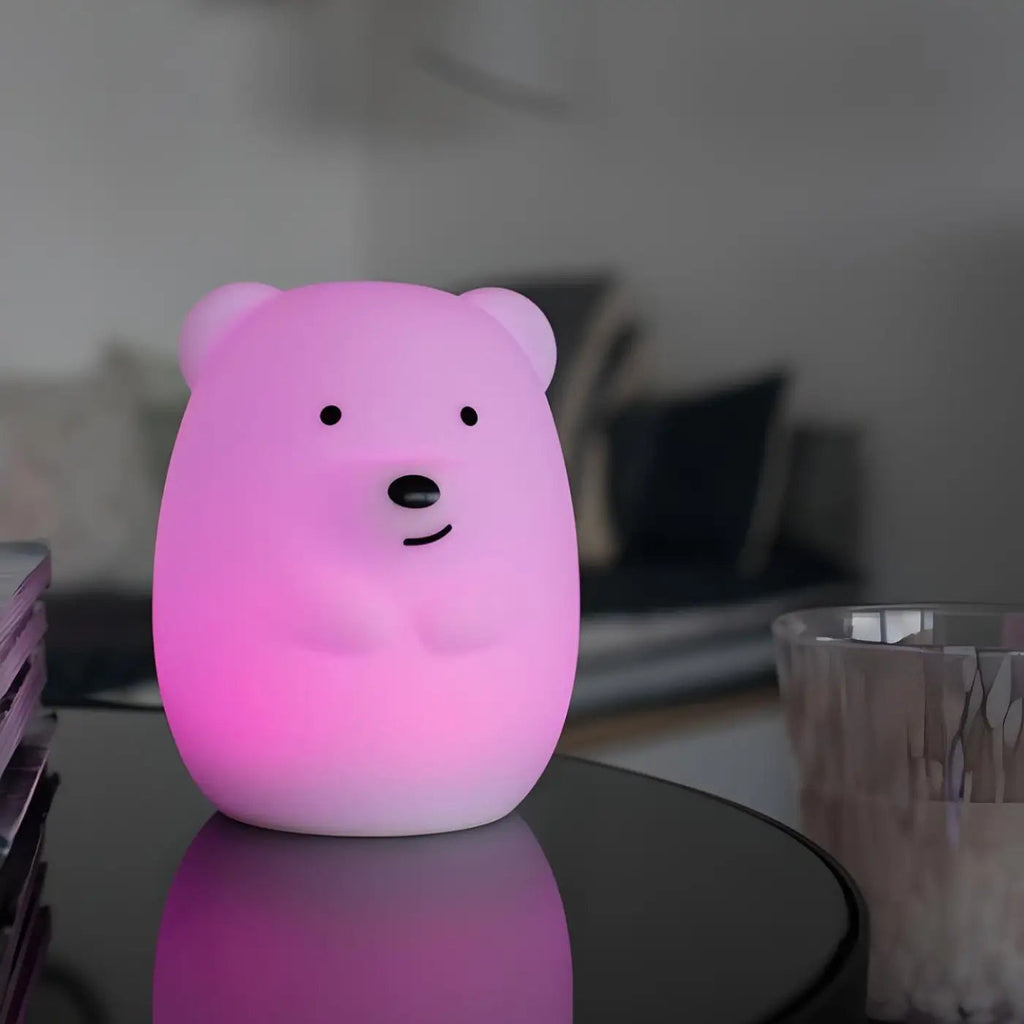 Veilleuse enfant en silicone doux, lumière de plusieurs couleurs
