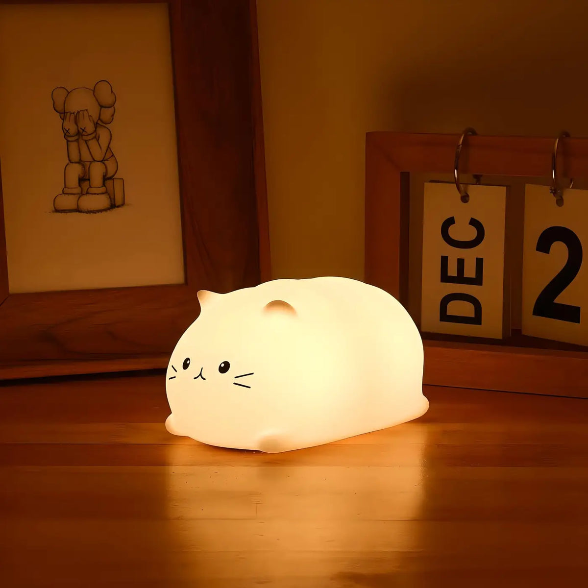 Veilleuse minimaliste en silicone, couleurs variables