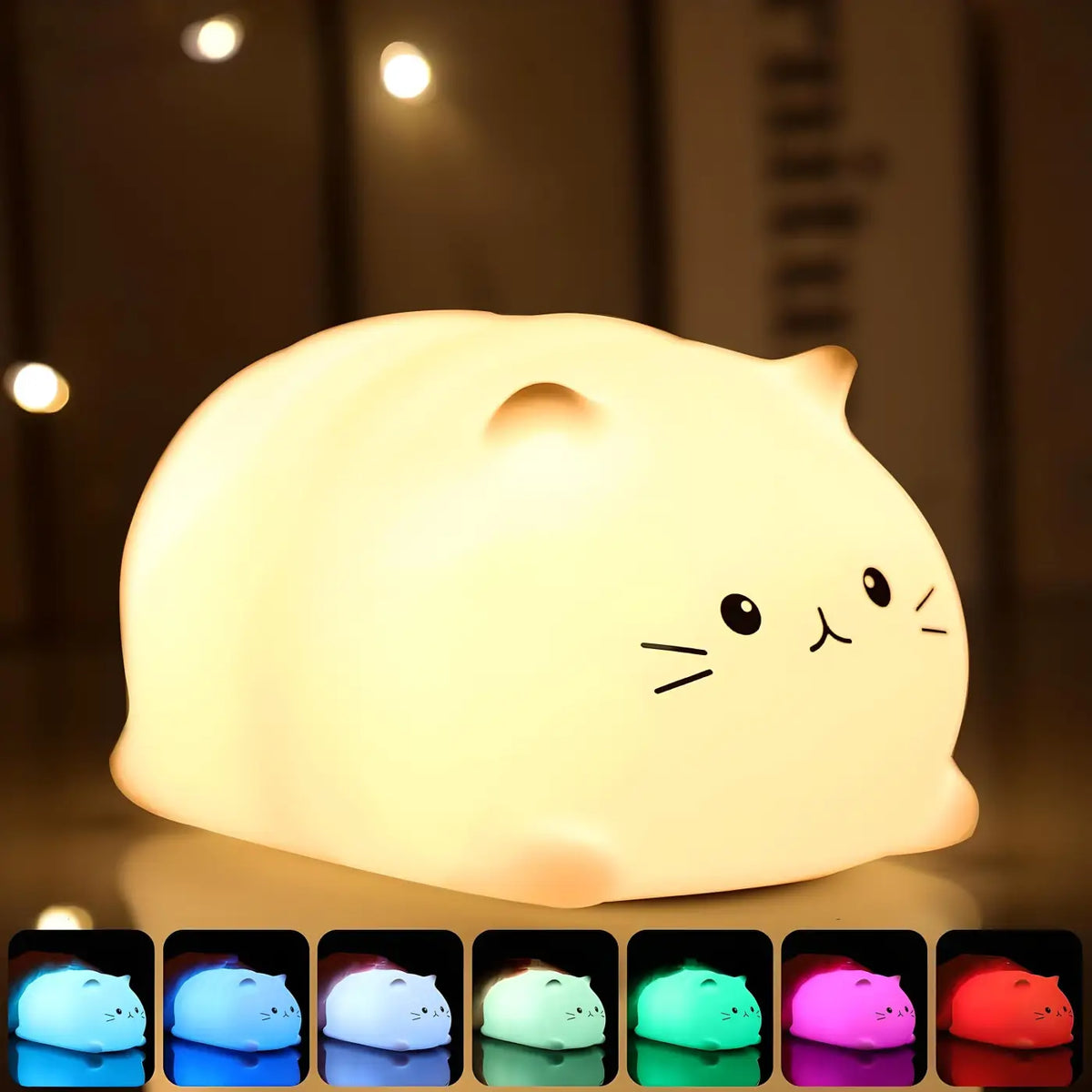 Veilleuse minimaliste en silicone, couleurs variables