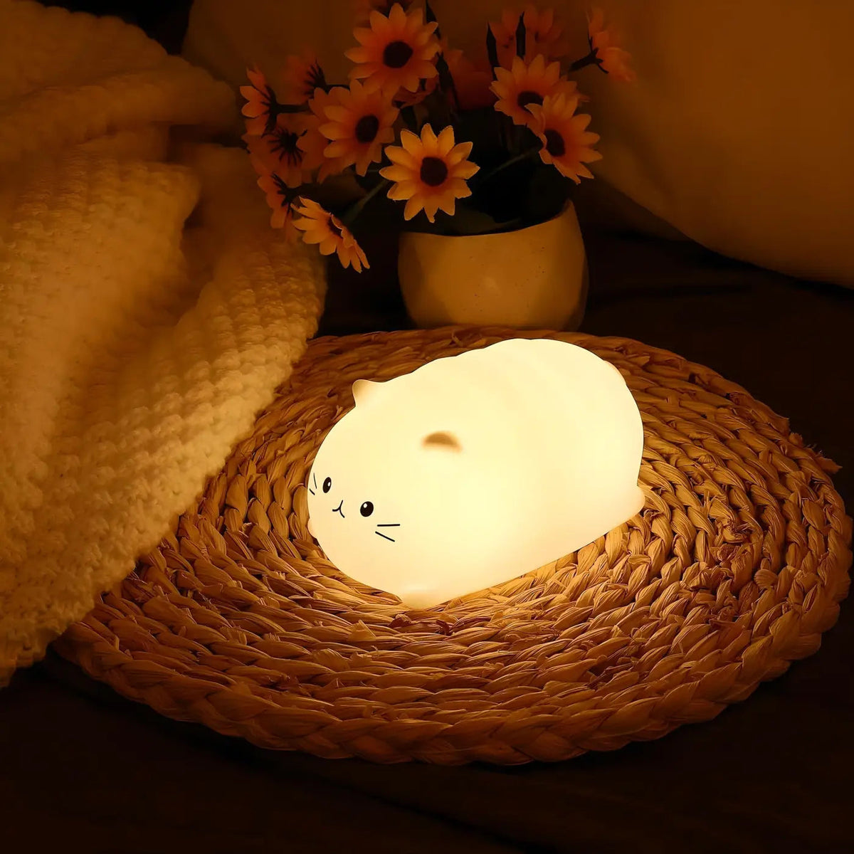 Veilleuse minimaliste en silicone, couleurs variables