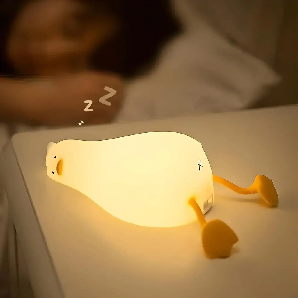 Veilleuse oie en silicone, lumière réglable et minuterie