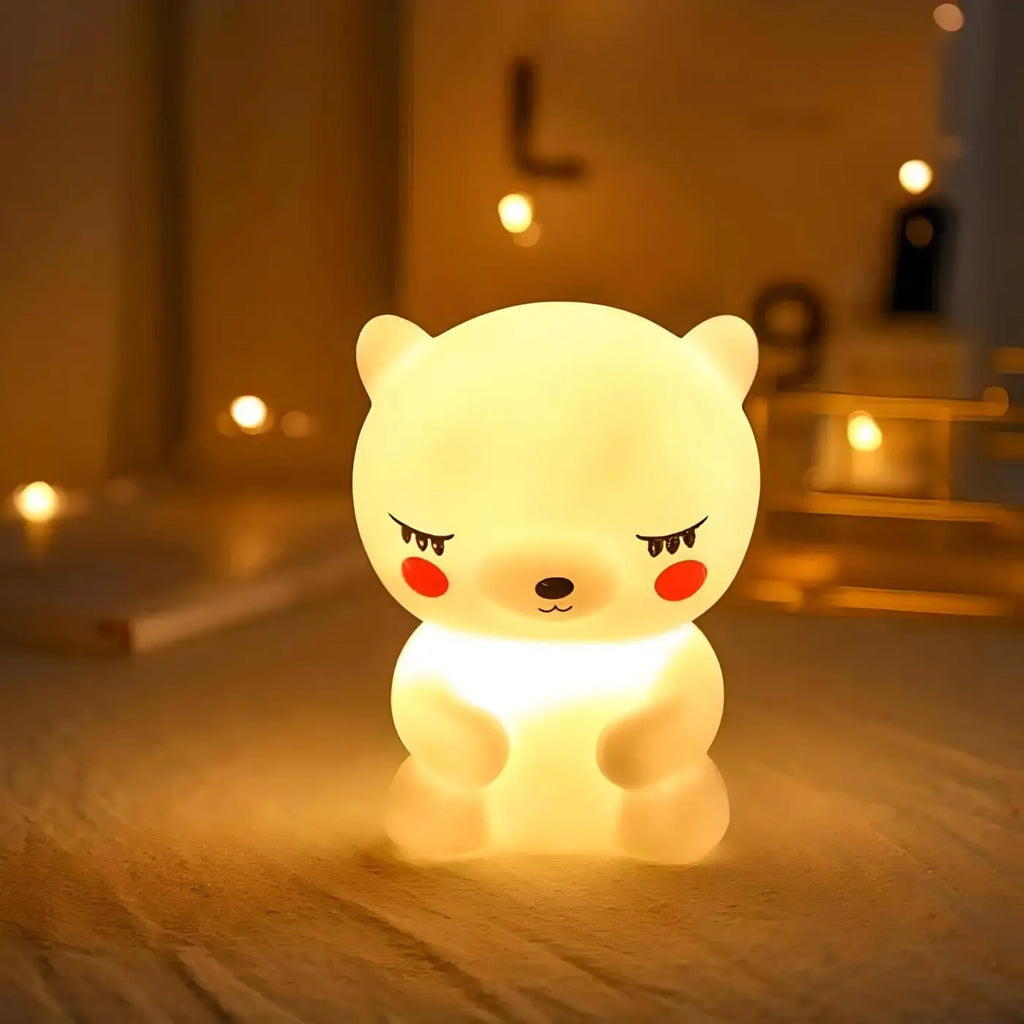 Veilleuse ourson à la lueur chaleureuse, chambre d'enfant