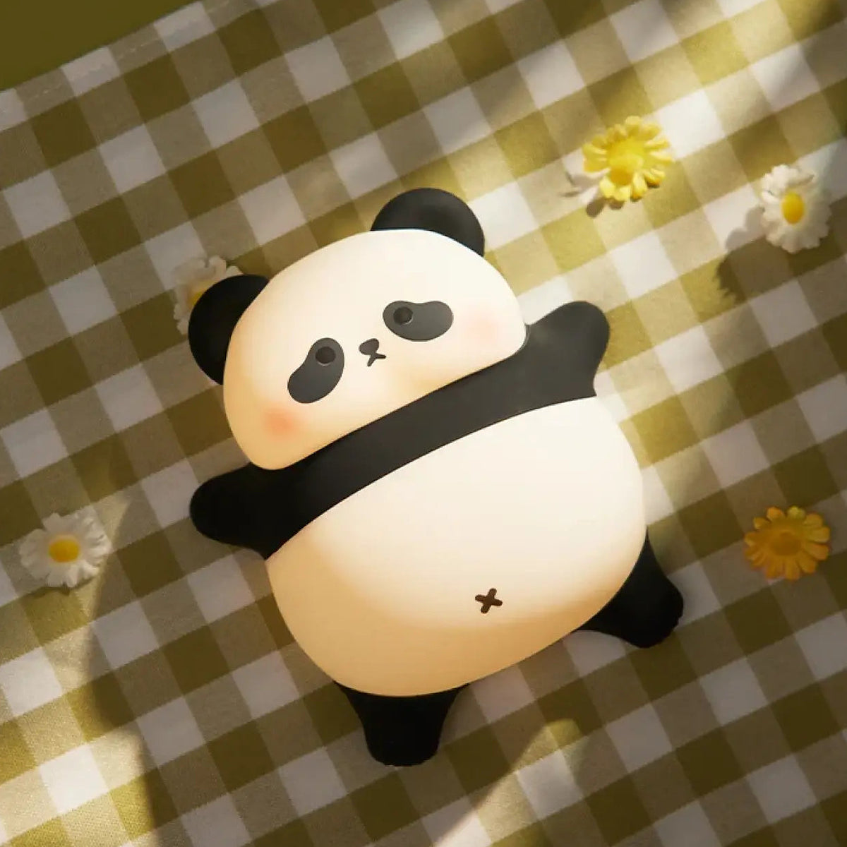 Veilleuse panda en silicone souple pour chambre d'enfant