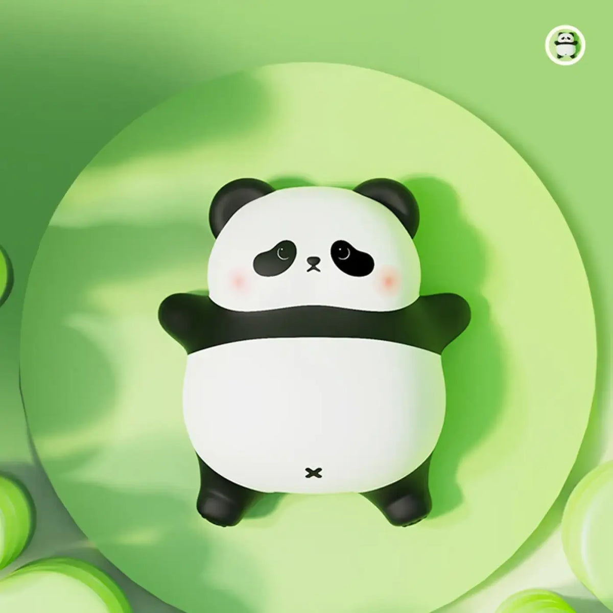 Veilleuse panda en silicone souple pour chambre d'enfant