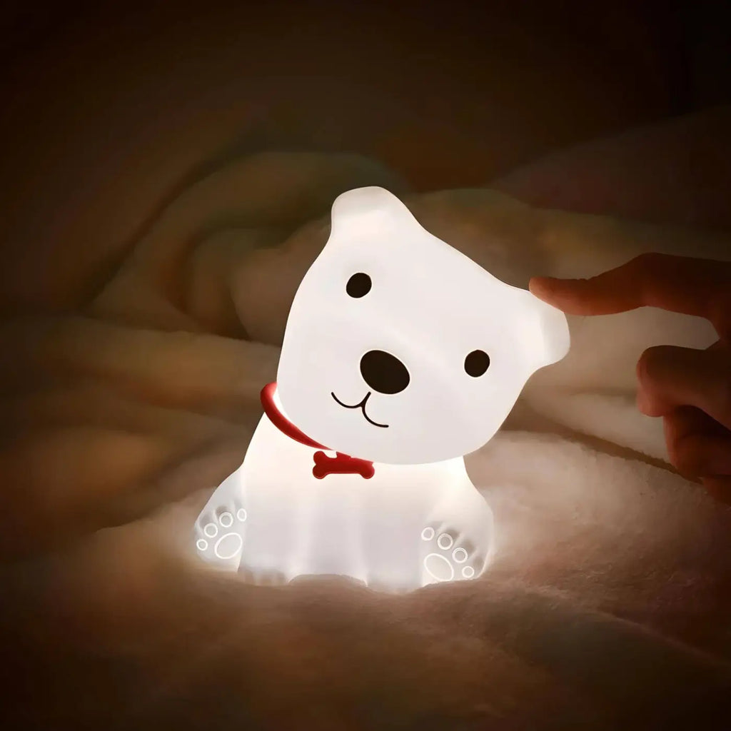 Veilleuse en silicone aux lignes arrondies, chambre d'enfant