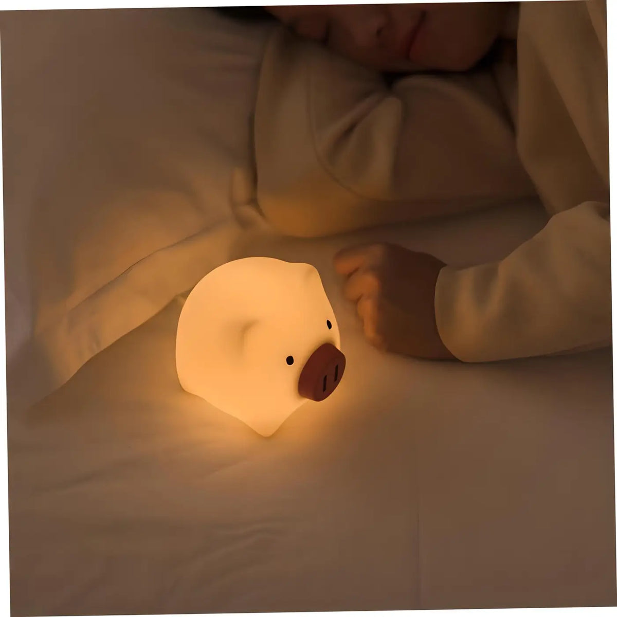 Veilleuse cochon à la couleur de lumière modulable