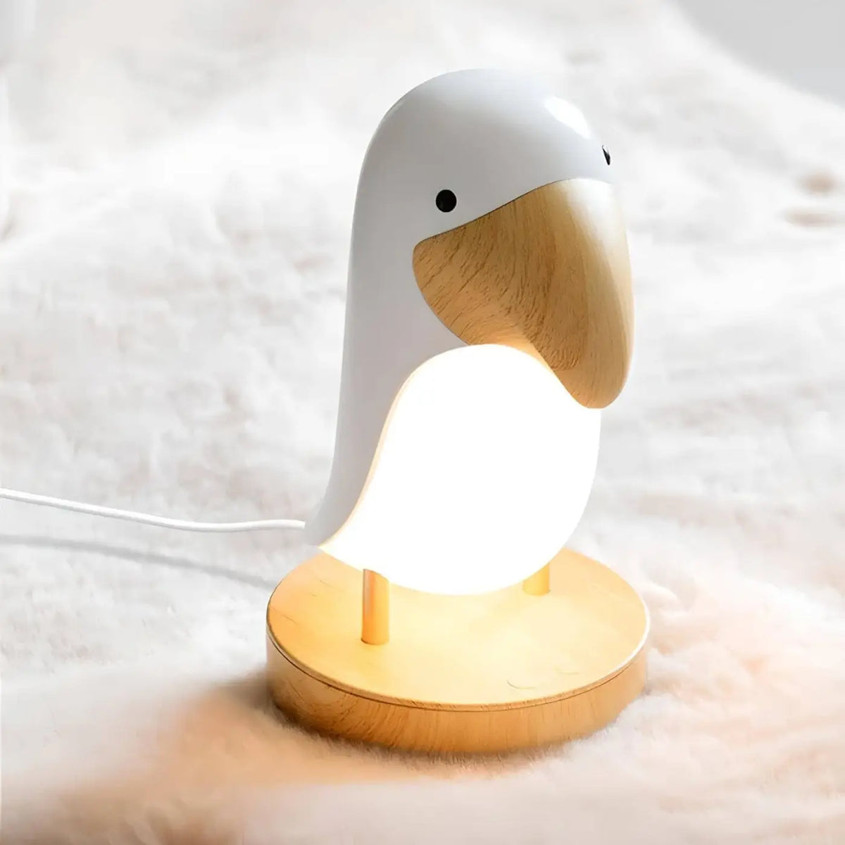 Veilleuse enfant aux formes rondes, douce au toucher