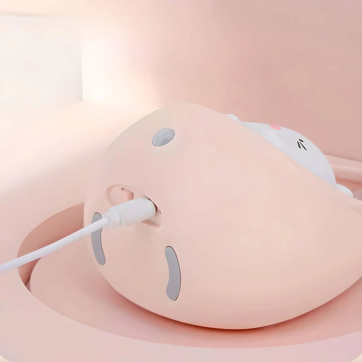 Veilleuse petit félin rechargeable, lueur chaude