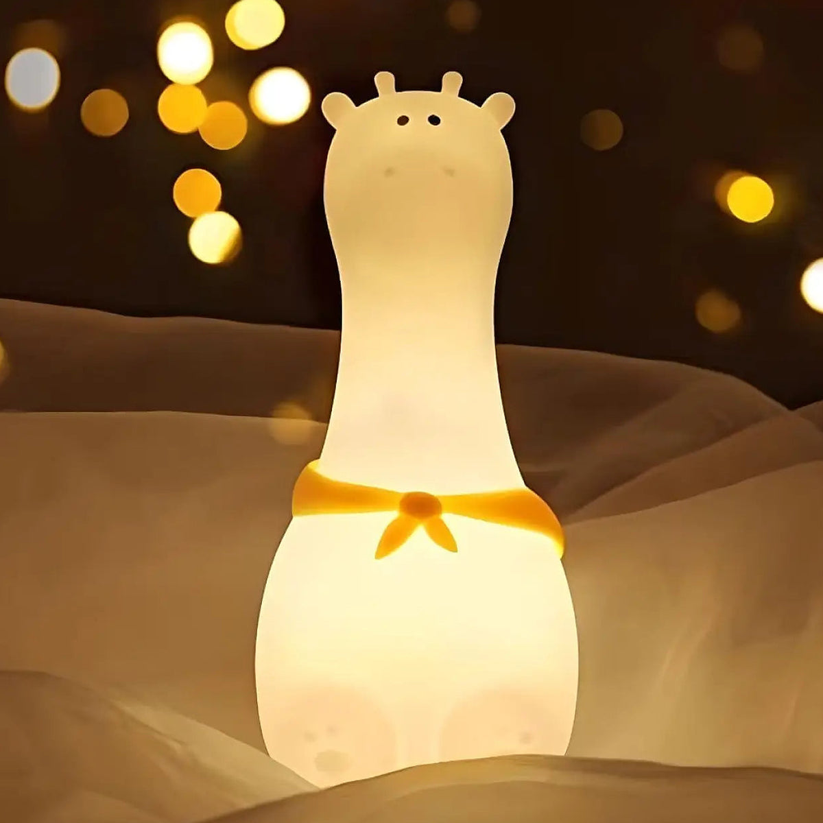 Veilleuse animal en silicone doux, LED intégrée