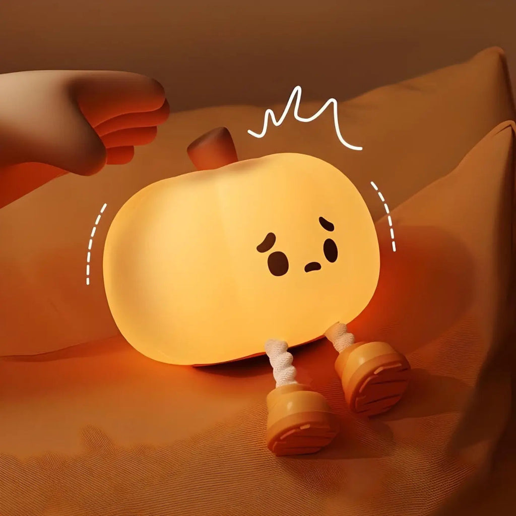 Veilleuse citrouille en silicone souple, déco d'automne