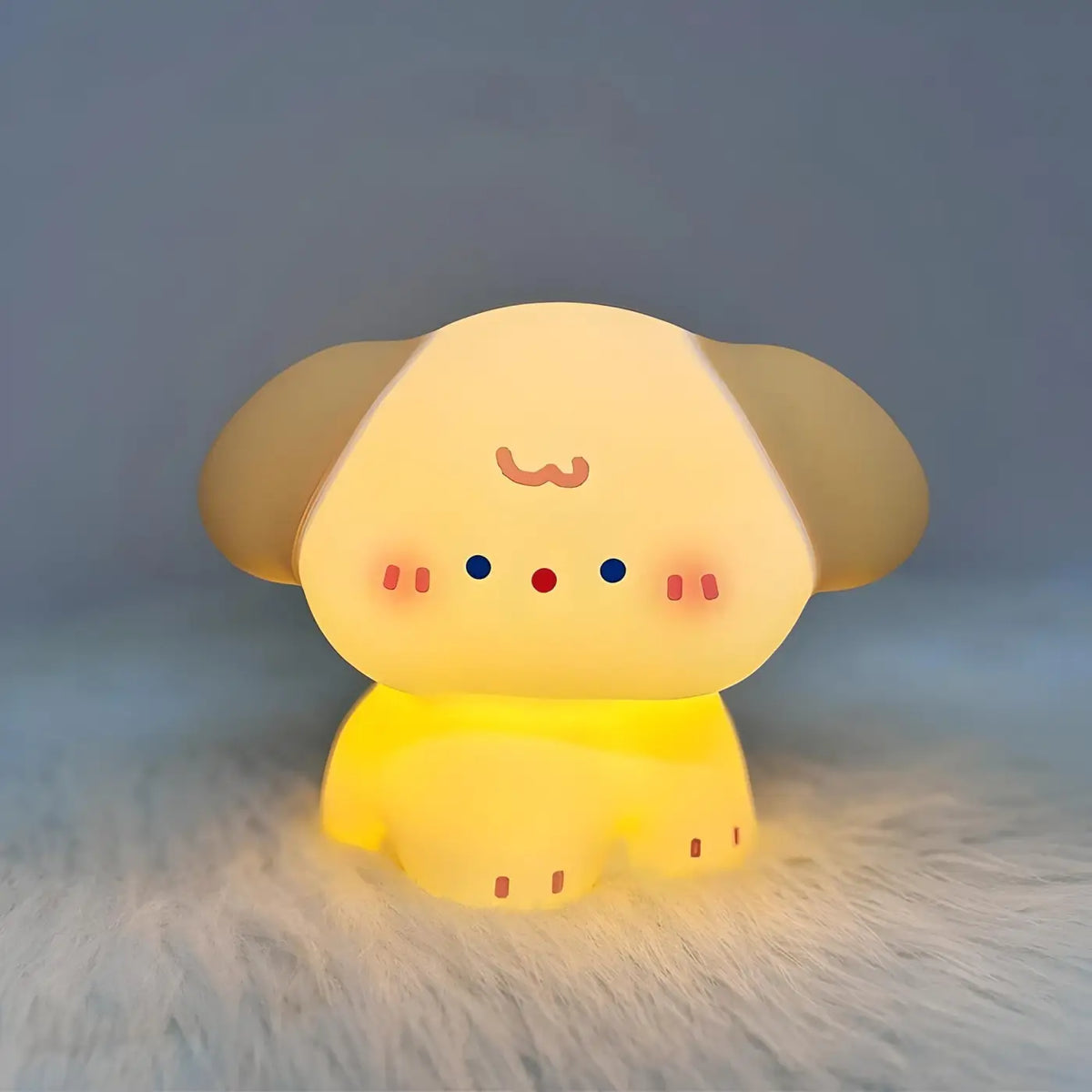 Veilleuse chien en silicone, lumière jaune tamisée, rechargeable