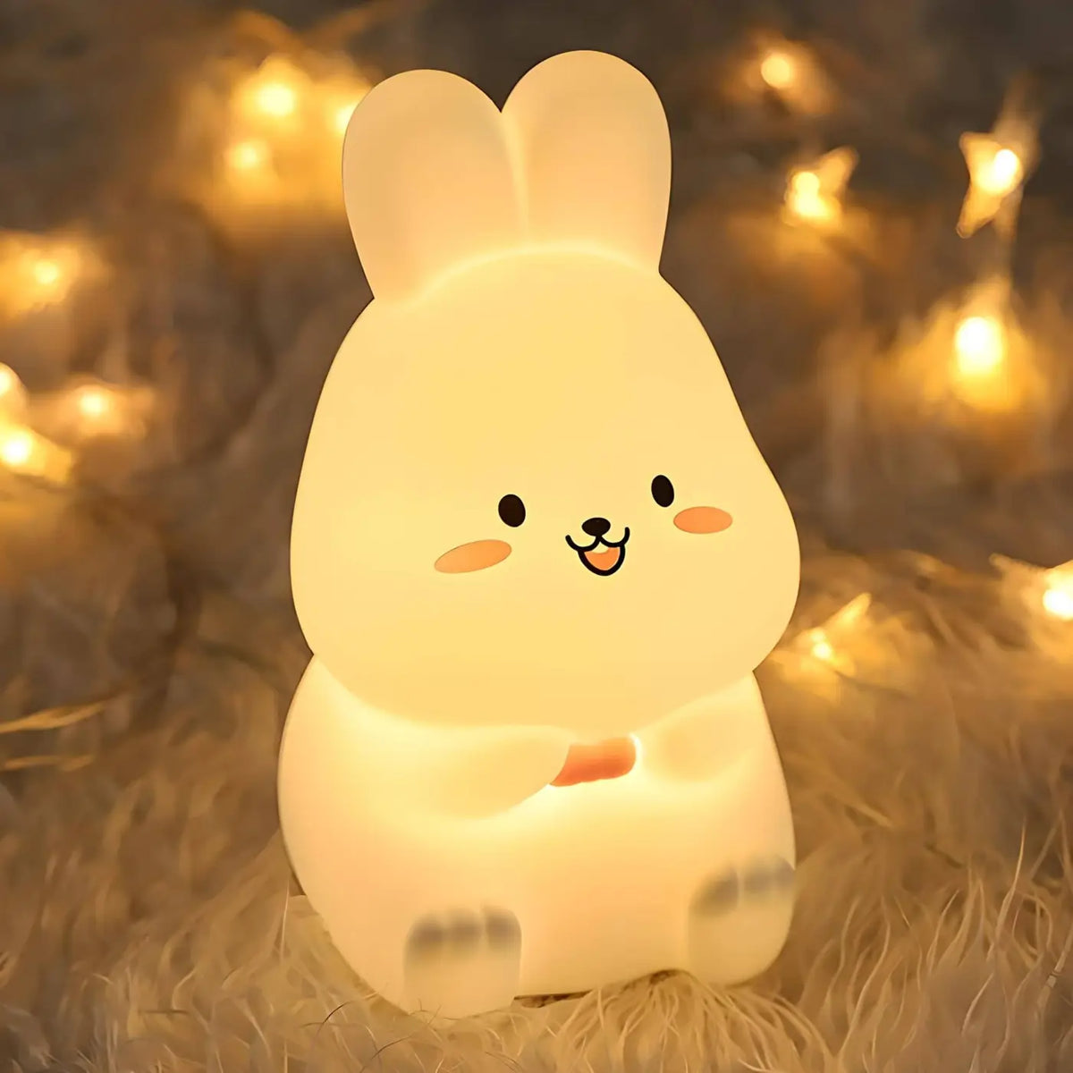 Veilleuse lapin LED intégrée, variations de couleur