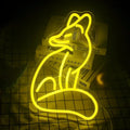 Veilleuse renard au tracé lumineux, lumière chaude