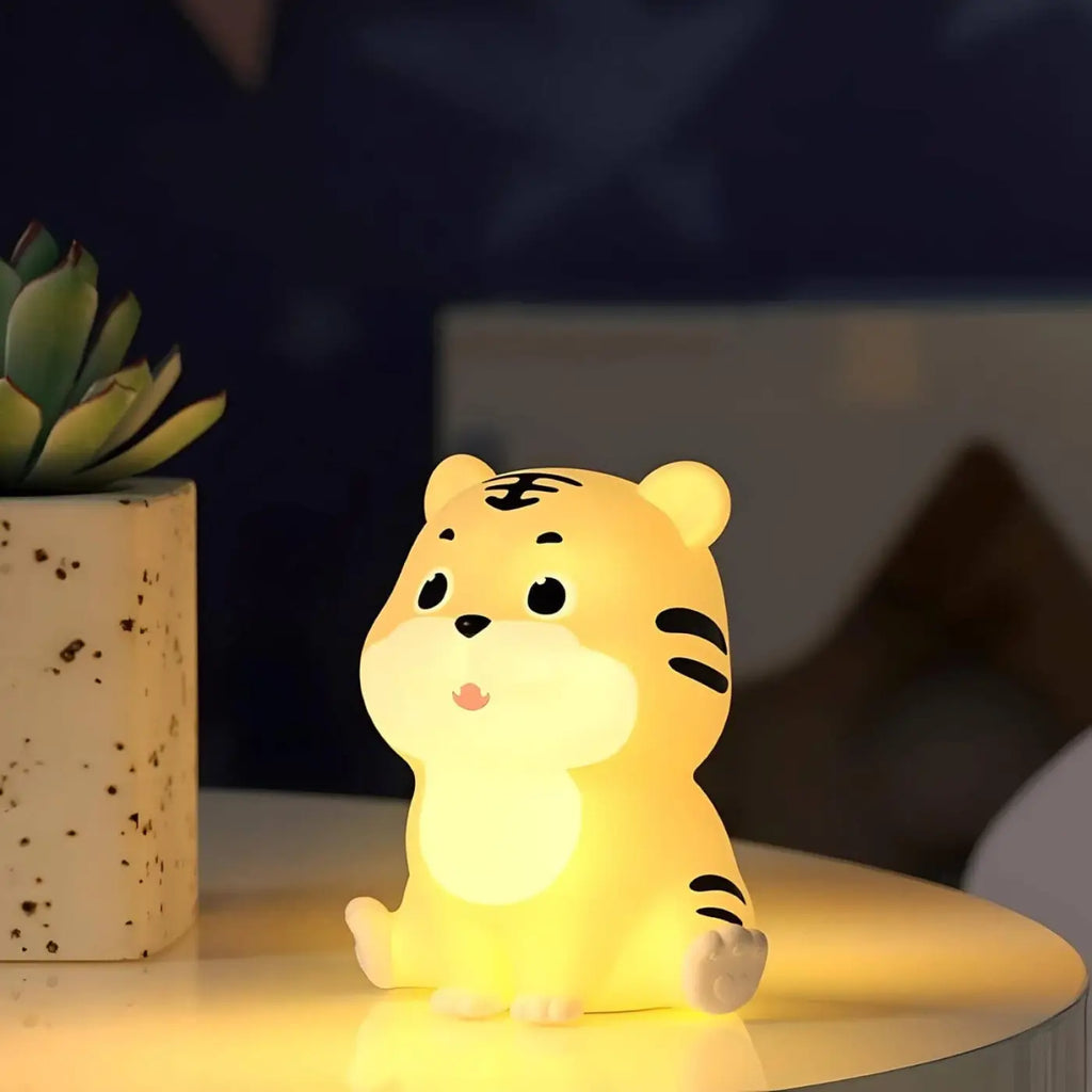 Veilleuse tigre en silicone, intensité réglable au toucher