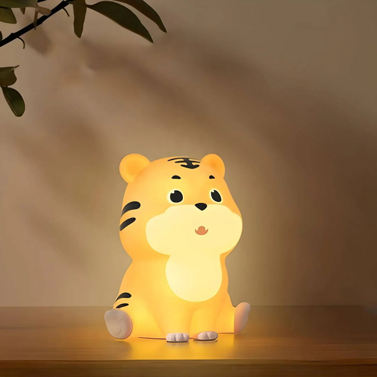 Veilleuse tigre en silicone, intensité réglable au toucher