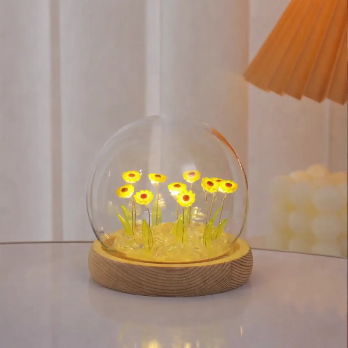 Veilleuse bouquet de tournesols, 10 ou 20 fleurs