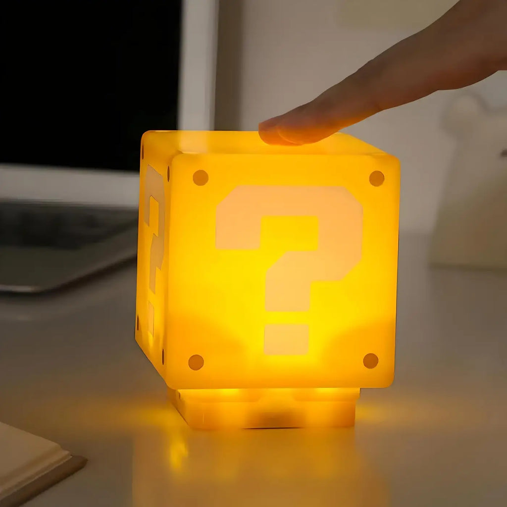 Veilleuse cube rétro esprit jeu vidéo, pour chambre ou bureau